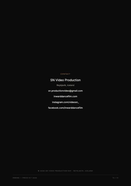 Press kit page 13: Production & Contact